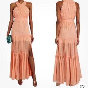 Veronica Beard Peach Maxi Dress
